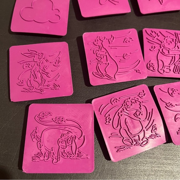 WINNIE THE POOH RUBBER And Wood STAMP SET Of 17 - Picture 2 of 7